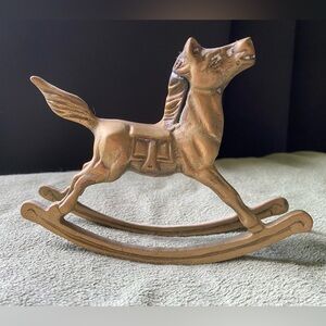 Vintage Brass 5" Rocking Horse